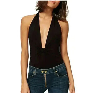 Ramy Brook Zoey‎ Bodysuit Black Size Large